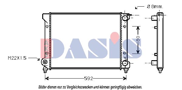 AKS DASIS Jäähdytin,moottorin jäähdytys 330250N